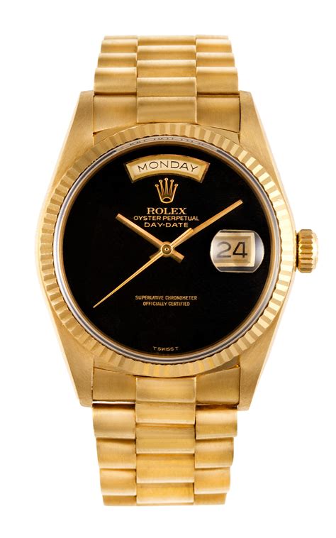 president black onyx dial rolex|rolex 18k gold dial.